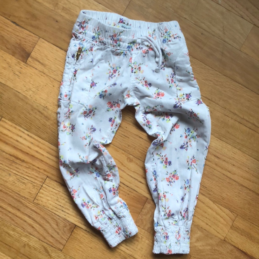 Old navy toddler flowered joggers